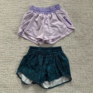 LULU LEMON SHORTS (2), Both size 4